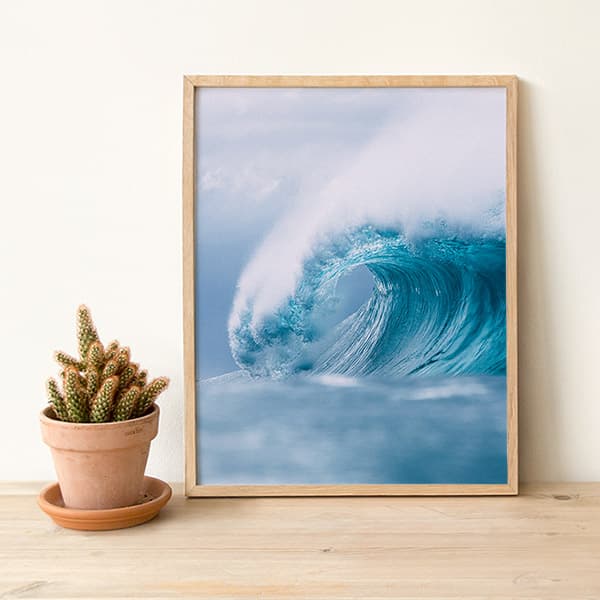 Image of an 11x14 print in a simple frame