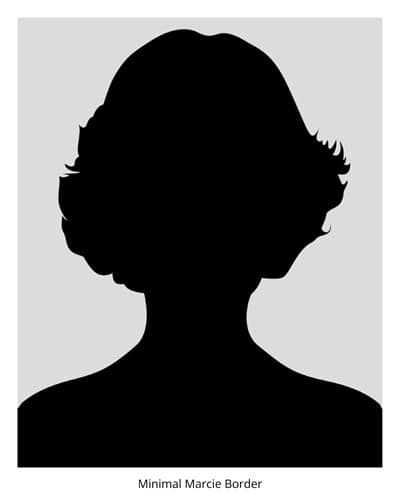 8x10 Headshot template #6 minimal with borders
