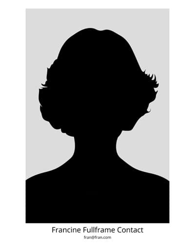 8x10 Headshot template #10 Full Frame with contact