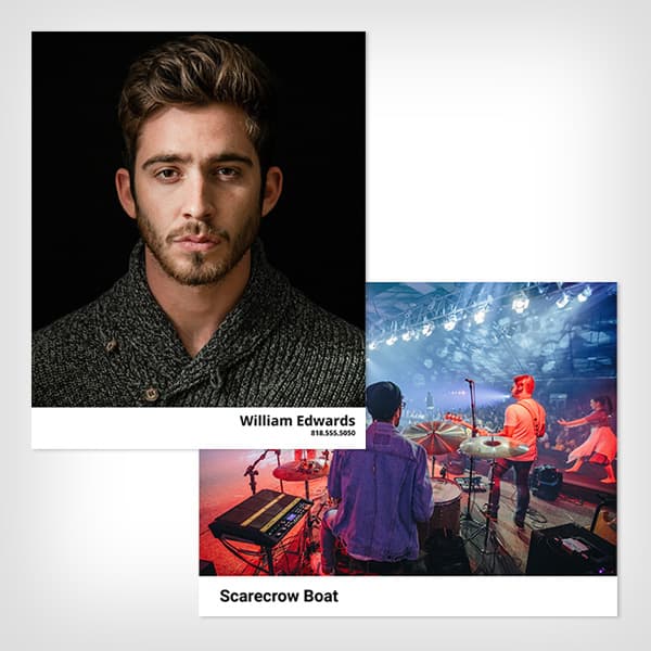 image showing 2 different 8x10 headshot prints